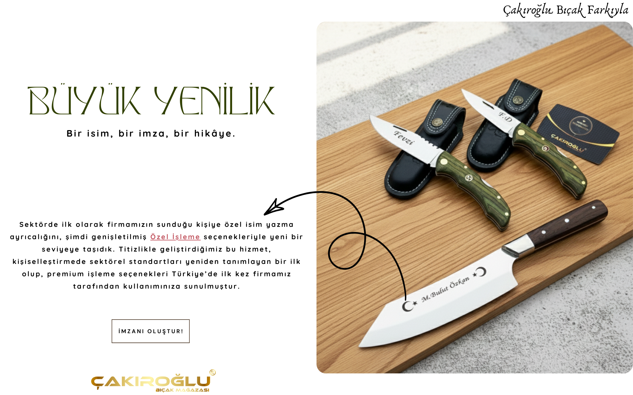 İşleme, İşleme Seçenekleri, Büyük Bir İlk, İmza,