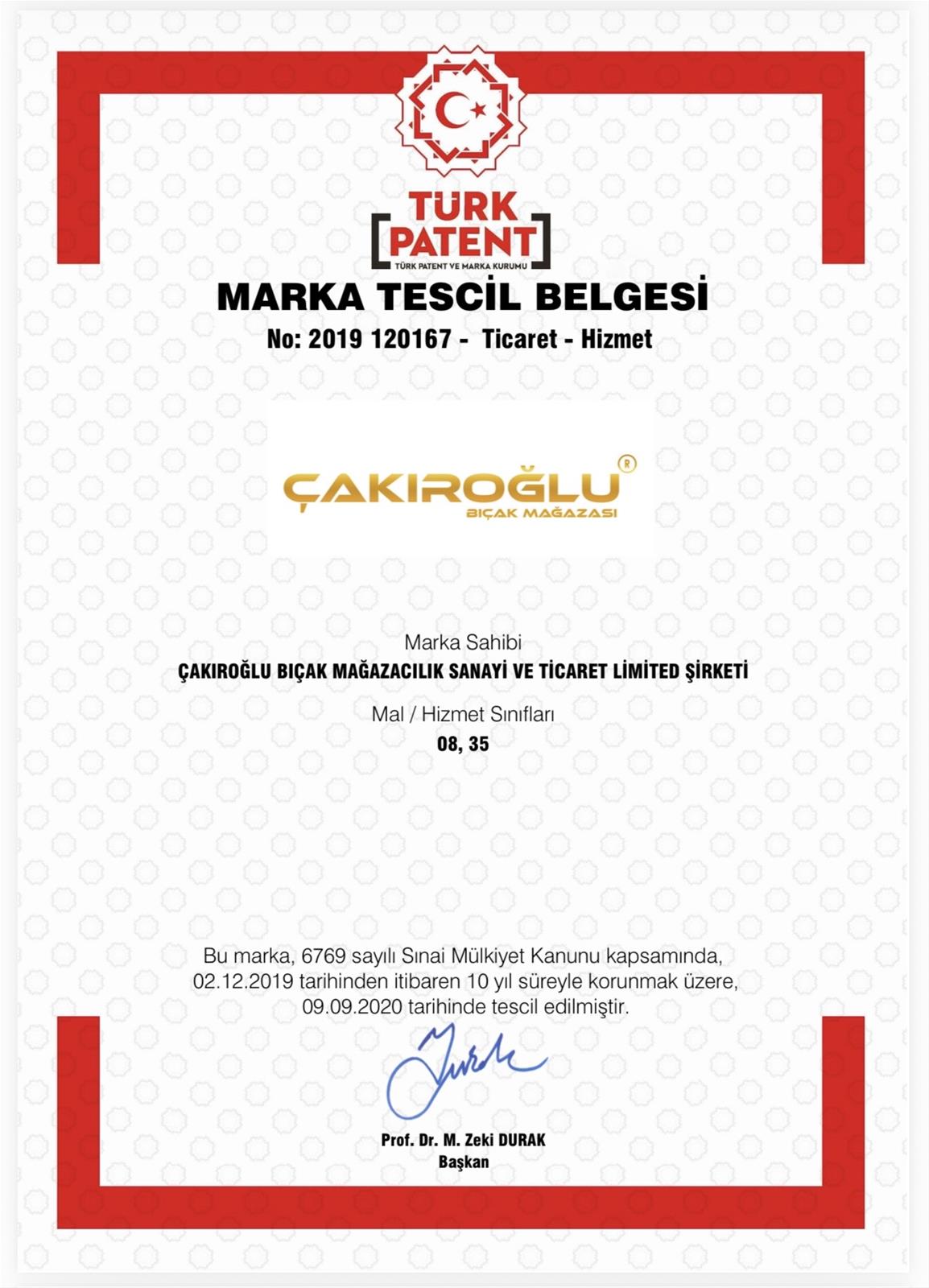 &Ccedil;AKIROĞLU PATENT 