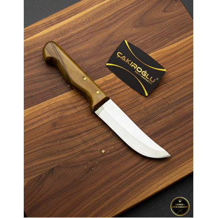 El Yapımı Yerli Üretim Türköz Serisi Kök Ceviz Kabzeli Deri Yüzme Bıçağı Ckr603-02