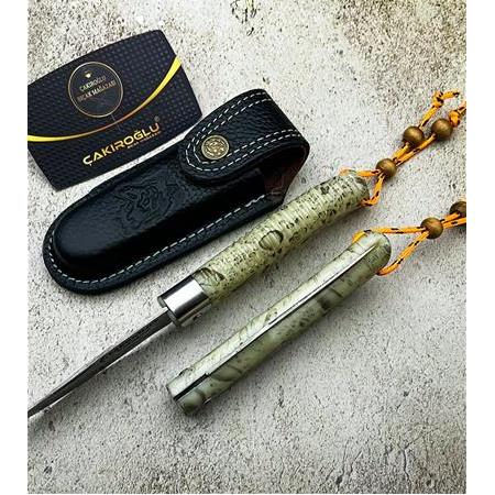 EL YAPIMI YERLİ ÜRETİM SU DAMLACIK MODELİ ABS RENKLİ KABZELİ AVCI AV KAMP ÇAKISI KOD:CKR481-02