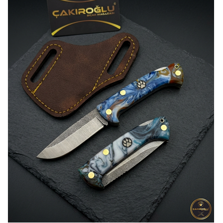 EL YAPIMI N690 BÖHLER ÇELİK KİLİT MEKANİZMALI GÖKTÜRK SERİSİ AVCI AV KAMP ÇAKISI GÖKTÜRK-05