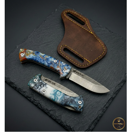 EL YAPIMI N690 BÖHLER ÇELİK KİLİT MEKANİZMALI GÖKTÜRK SERİSİ AVCI AV KAMP ÇAKISI GÖKTÜRK-05