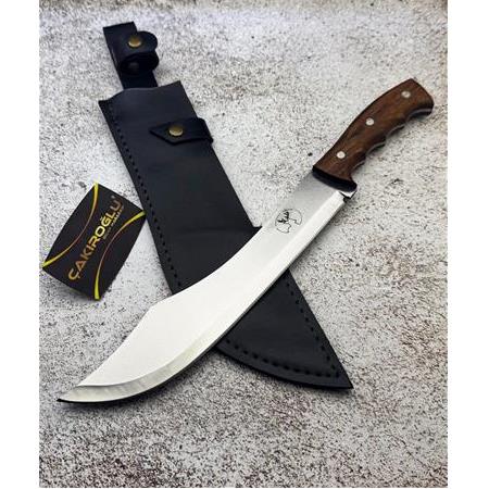 EL YAPIMI 4116 PASLANMAZ ÇELİK GEYİK MOTİFLİ ABBAS, SALLAMA PALA KOD:CKR22-03