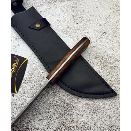 EL YAPIMI 4116 PASLANMAZ ÇELİK GEYİK MOTİFLİ ABBAS, SALLAMA PALA KOD:CKR22-03