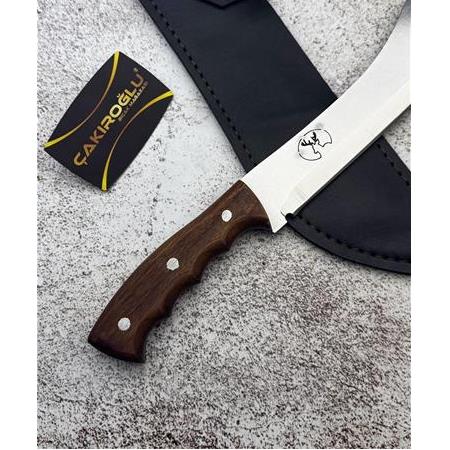 EL YAPIMI 4116 PASLANMAZ ÇELİK GEYİK MOTİFLİ ABBAS, SALLAMA PALA KOD:CKR22-03