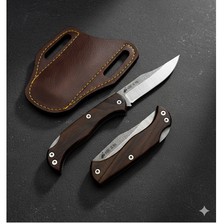 EL YAPIMI ÖZEL ÜRETİM KİLİT MEKANİZMALI N690 BÖHLER GÖKTÜRK SERİSİ AV KAMP ÇAKISI KOD:GÖKTÜRK-08