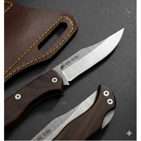 EL YAPIMI ÖZEL ÜRETİM KİLİT MEKANİZMALI N690 BÖHLER GÖKTÜRK SERİSİ AV KAMP ÇAKISI KOD:GÖKTÜRK-08