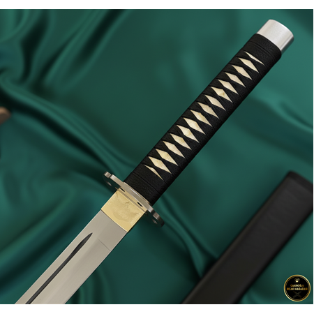 110 Cm El Yapımı Orijinal Üst Düzey Özel Üretim Deri Kın’lı Katana Ckr455-14