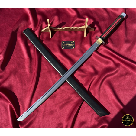 100 Cm El Yapımı Orijinal Üst Düzey Özel Üretim Deri Kın’lı Katana Ckr455-13