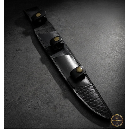 El Yapımı ve Tamamen El Dikimi Orijinal Deri 3’lü Bıçak Kılıfı Klf22