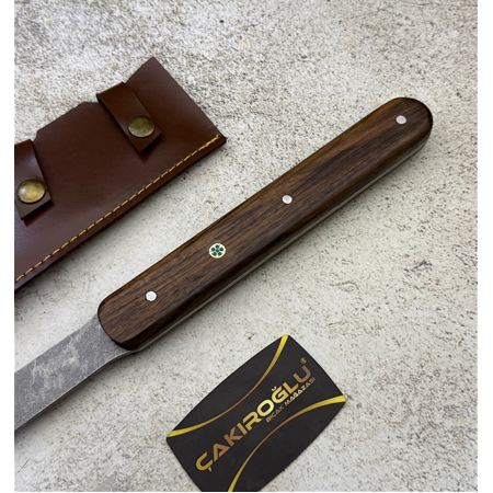 El Yapımı Yerli Üretim Ay Yıldız Model Deri Kılıflı Av Kamp Baltası Ckr870