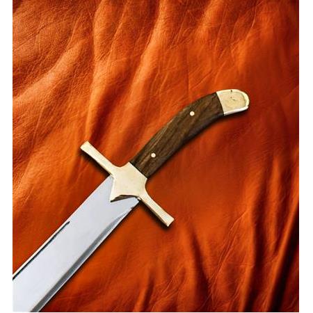 EL YAPIMI YERLİ ÜRETİM KÖK CEVİZ KABZELİ 85 CM SİMBAT KILICI KOD:CKR165