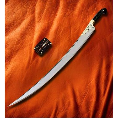 EL YAPIMI YERLİ ÜRETİM MİKA (PLEKSİGLAS) KABZELİ 66 CM PASTA KILICI KOD:CKR166-02