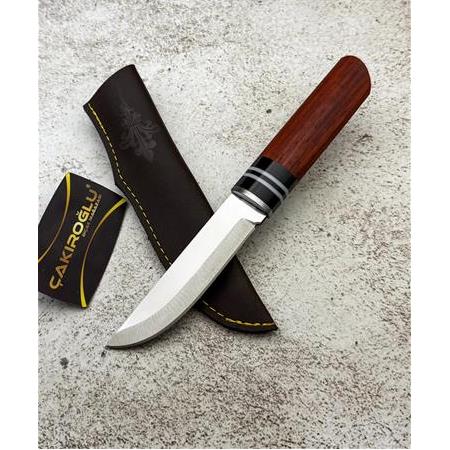 EL YAPIMI YERLİ ÜRETİM PUKKO MODEL 4116 PASLANMAZ ÇELİK PADUK KABZELİ AV KAMP BIÇAĞI KOD:CKR647-08
