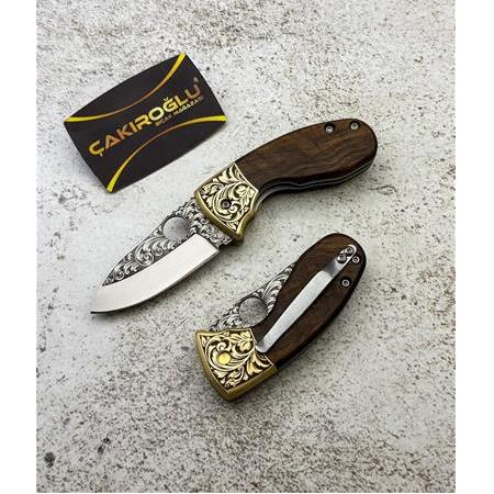 EL YAPIMI YERLİ ÜRETİM N690 BÖHLER ÇELİK KİLİT MEKANİZMALI AV KAMP ÇAKISI KOD:CKR808-03