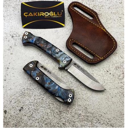 EL YAPIMI N690 BÖHLER ÇELİK KİLİT MEKANİZMALI GÖKTÜRK SERİSİ AVCI AV KAMP ÇAKISI GÖKTÜRK-05