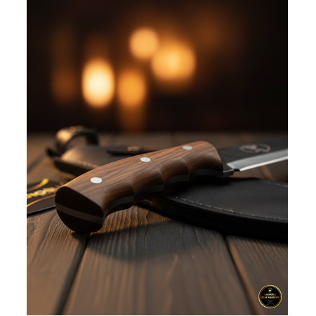 EL YAPIMI 4116 PASLANMAZ ÇELİK GEYİK MOTİFLİ ABBAS, SALLAMA PALA KOD:CKR22-03