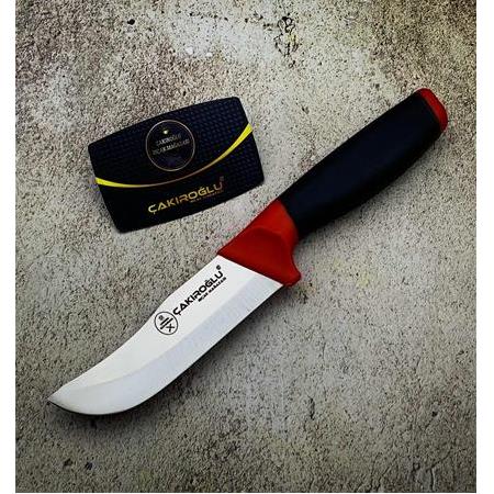EL YAPIMI YERLİ ÜRETİM YENİ RED BLACK SERİSİ DERİ YÜZME BIÇAĞI KOD:CKR280-02