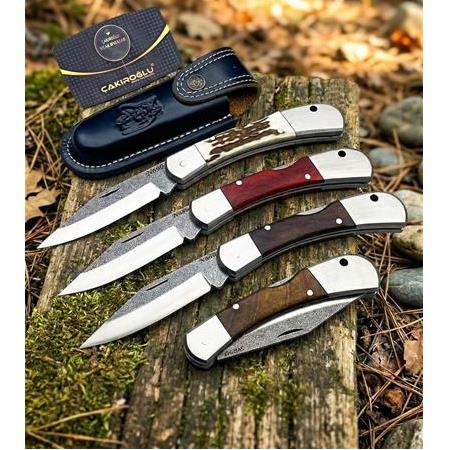 EL YAPIMI N690 BÖHLER ÇELİK, SIRTTAN KİLİT MEKANİZMALI BÜYÜK BOY AVCI AV KAMP ÇAKISI KOD:CKR493-03