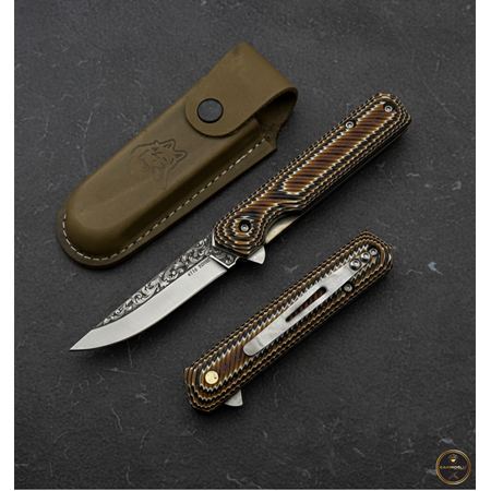 El Yapımı Beyfendi Model Gravür 4116 Paslanmaz Çelik Kilit Mekanizmalı Kemer Klipsli Av Kamp Çakısı