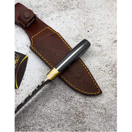 EL YAPIMI ÖZEL ÜRETİM N690 BÖHLER ÇELİK G10 KABZELİ AVCI AV KAMP BIÇAĞI KOD:CKR615-02