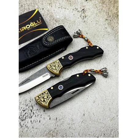 EL YAPIMI N690 BÖHLER ÇELİK GRAVÜRLÜ ÜST DÜZEY KİLİT MEKANİZMALI ORTA BOY AV KAMP ÇAKISI KOD:0850/20