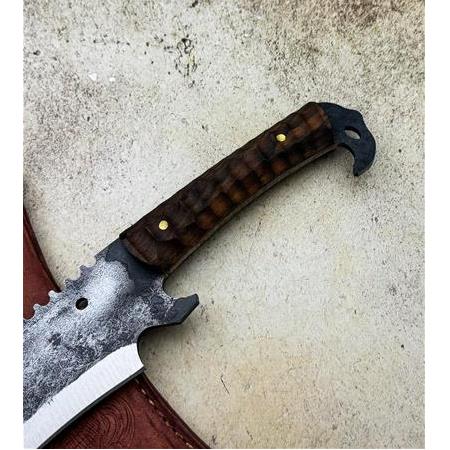 EL YAPIMI KARTAL BAŞ ÜST DÜZEY ÖZEL ÜRETİM DÖVME ÇELİK AĞIR HİZMET BIÇAĞI (SALLAMA) PALA KOD:3029