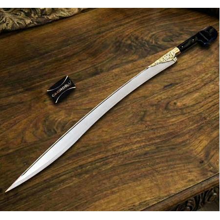 EL YAPIMI YERLİ ÜRETİM MİKA (PLEKSİGLAS) KABZELİ 78 CM YATAĞAN PALASI KOD:CKR168-02