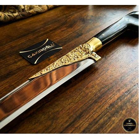 EL YAPIMI YERLİ ÜRETİM MİKA (PLEKSİGLAS) KABZELİ 65 CM YATAĞAN PALASI KOD:CKR168