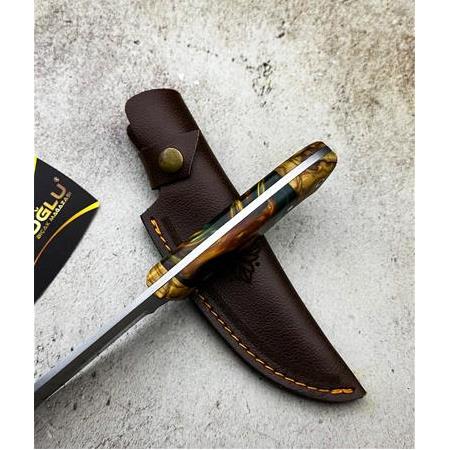 EL YAPIMI YERLİ ÜRETİM ÜST DÜZEY ÖZEL ÜRETİM EPOKSİ HİBRİT KABZELİ BUSHCRAFT AV KAMP BIÇAĞI