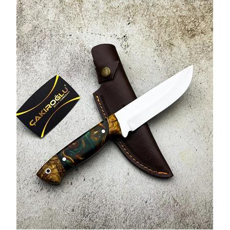 EL YAPIMI YERLİ ÜRETİM ÜST DÜZEY ÖZEL ÜRETİM EPOKSİ HİBRİT KABZELİ BUSHCRAFT AV KAMP BIÇAĞI