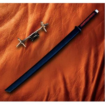 EL YAPIMI TAMAMEN ÜST DÜZEY VİP ÖZEL ÜRETİM DAMASCUS ÇELİK DERİ KIN’LI 90 CM KATANA KOD:CKR455-06