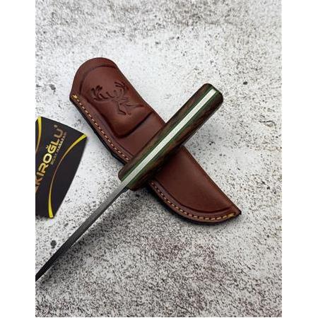 EL YAPIMI YERLİ ÖZEL ÜRETİM N690 BÖHLER ÇELİK BUSHCRAFT MODEL AVCI AV KAMP BIÇAĞI KOD:CKR584