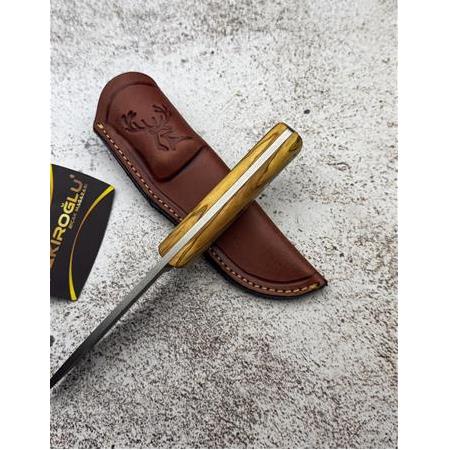 EL YAPIMI YERLİ ÖZEL ÜRETİM N690 BÖHLER ÇELİK BUSHCRAFT MODEL AVCI AV KAMP BIÇAĞI KOD:CKR584-02