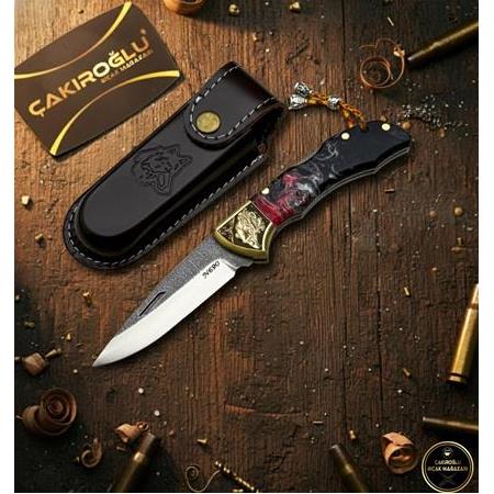 EL YAPIMI ÜÇ BOY SEÇENEKLİ N690 BÖHLER ÇELİK EPOKSİ KABZE KİLİT MEKANİZMALI KAMP ÇAKISI KOD:0850/60