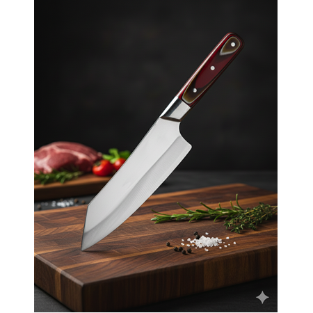 EL YAPIMI ÖZEL ÜRETİM VERZALİT KABZELİ ÇAKIROĞLU PROFESYONEL (CHEF) ŞEF AŞÇI BIÇAĞI KOD:CKR373-02