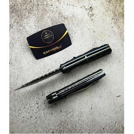 EL YAPIMI ÖZEL ÜRETİM K110 (D2) BÖHLER ÇELİK KLİPSLİ İÇTEN KİLİT MEKANİZMALI AV KAMP ÇAKISI CKR01