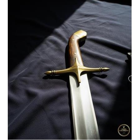 El Yapımı Yerli Özel Üretim Deri Kınlı Ve Ahşap Standlı Hz.Muhammed (S.A.V.) Peygamber Kılıcı