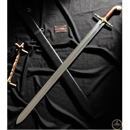 El Yapımı Yerli Özel Üretim Deri Kınlı Ve Ahşap Standlı Hz.Muhammed (S.A.V.) Peygamber Kılıcı