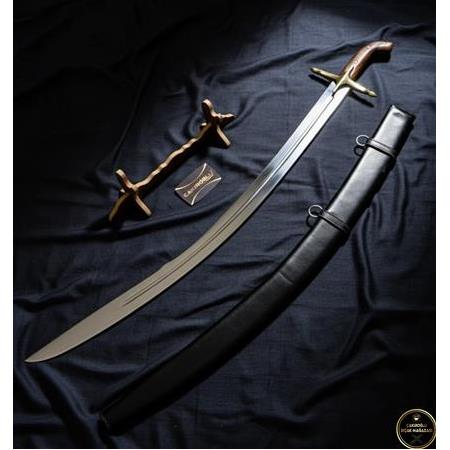 El Yapımı Yerli Özel Üretim Deri Kınlı Ve Ahşap Standlı Yavuz Sultan Selim Kılıcı Ckr813-02