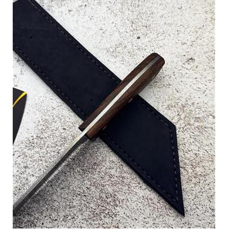 EL YAPIMI YERLİ ÜRETİM 4116 PASLANMAZ ÇELİK GEYİK MOTİFLİ TANTO MODEL PALA (SALLAMA) KOD:CKR035-02