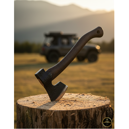 EL YAPIMI ÖZEL ÜRETİM 60ST YÜKSEK MANGANLI DÖVME ÇELİK KÜÇÜK BOY AVCI AV KAMP BALTASI KOD:CKR654-02