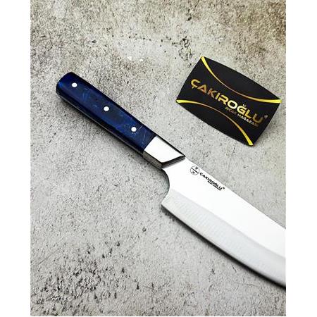 EL YAPIMI SINIRLI ÖZEL ÜRETİM EPOKSİ KABZELİ ÇAKIROĞLU PROFESYONEL (CHEF) ŞEF AŞÇI BIÇAĞI KOD:CKR606