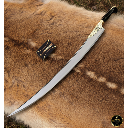 EL YAPIMI YERLİ ÜRETİM MİKA (PLEKSİGLAS) KABZELİ 80 CM PASTA KILICI KOD:CKR167-02