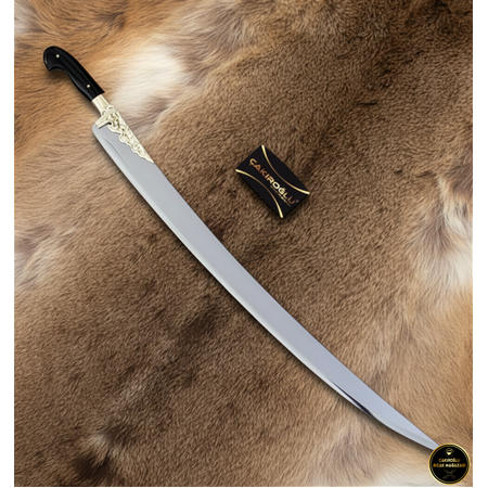 EL YAPIMI YERLİ ÜRETİM MİKA (PLEKSİGLAS) KABZELİ 66 CM PASTA KILICI KOD:CKR166-02