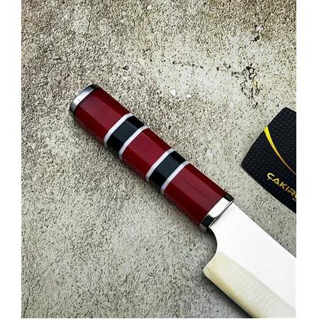 EL YAPIMI ÖZEL ÜRETİM SANTOKU ÇAKIROĞLU PROFESYONEL (CHEF) ŞEF AŞÇI BIÇAĞI KOD:CKR464