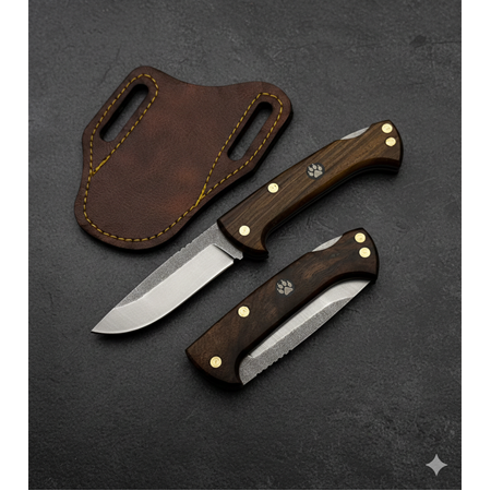 EL YAPIMI GÖKTÜRK SERİSİ N690 BÖHLER ORTA BOY KİLİT MEKANİZMALI AV KAMP ÇAKISI KOD:GÖKTÜRK-09