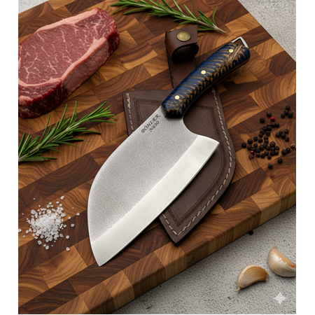 El Yapımı Yerli Üretim N690 Böhler Çelik Epoksi Kabzeli Almazan Bıçağı Ckr854-02