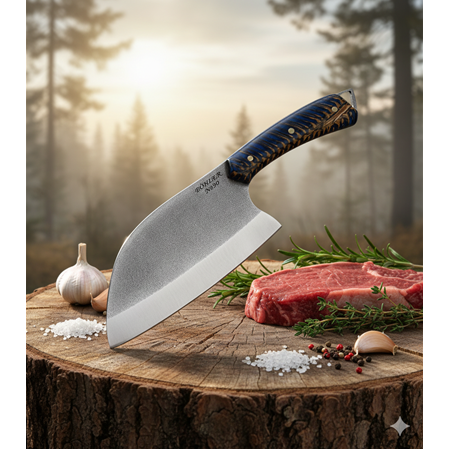 El Yapımı Yerli Üretim N690 Böhler Çelik Epoksi Kabzeli Almazan Bıçağı Ckr854-02