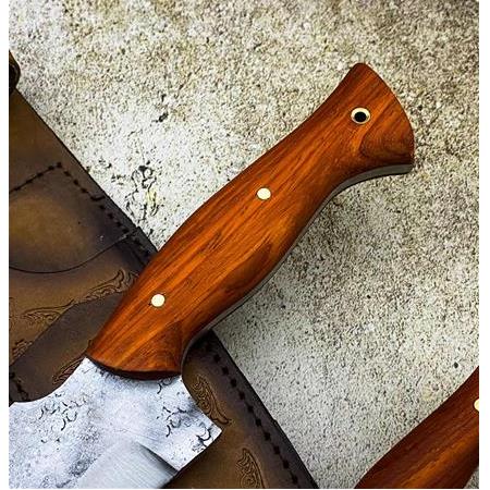 EL YAPIMI YERLİ ÖZEL ÜRETİM DÖVME ÇELİK PREMİUM BABA OĞUL SERİSİ AVCI AV KAMP BIÇAĞI KOD:CKR99-09